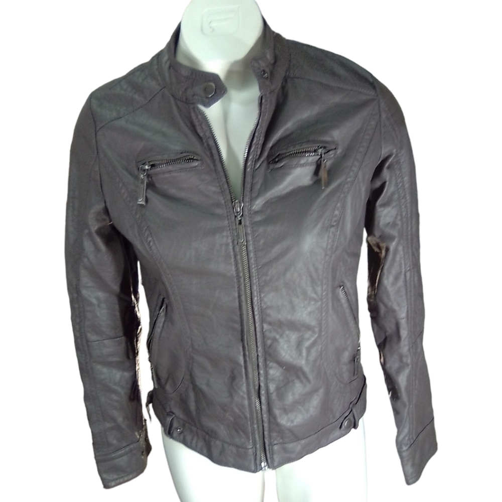 J2 PU Leather  Moto Jacket EUC size s